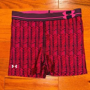 Under Armour Heat Gear compression training Chevron print Shorts Small